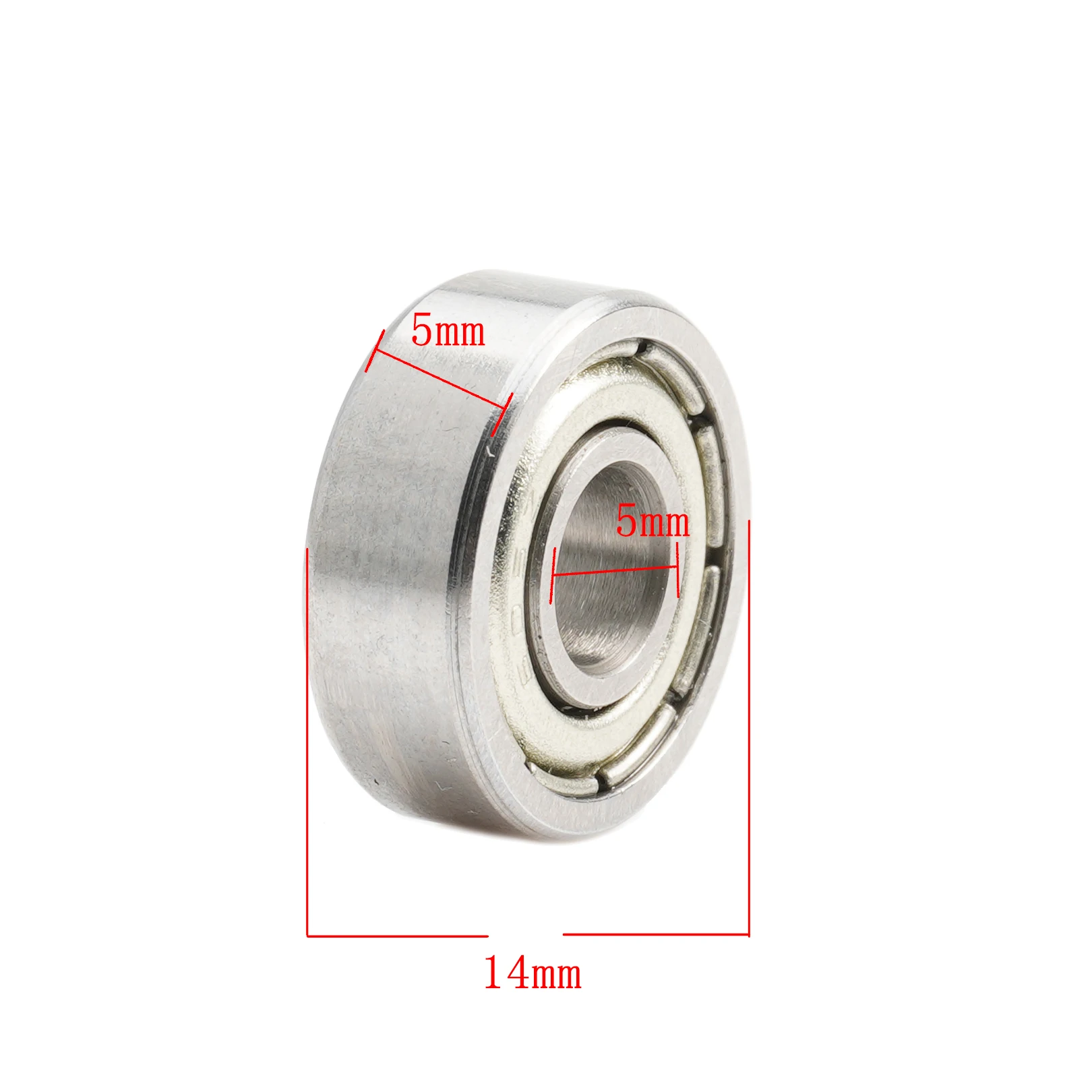 10PCS 605 605ZZ Ball Bearing 5*14*5 mm Chrome Steel Bearing 5x14x5 mm For 3D Printer Parts 605 2Z