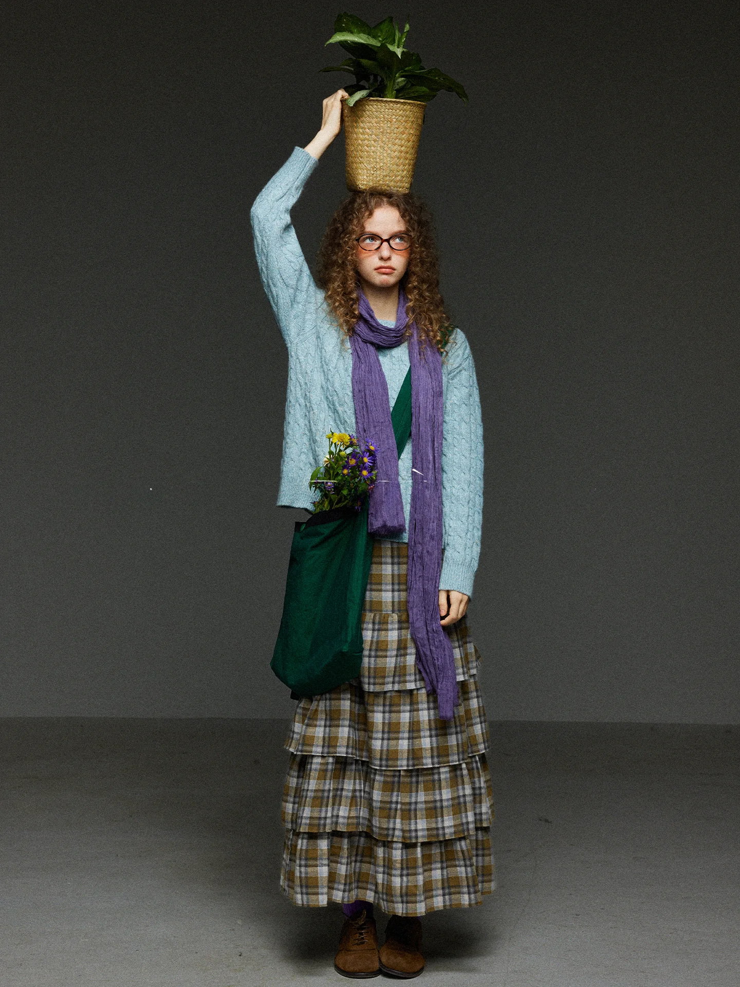 

TNIT Retro Twist Knit Loose round Ne Pullover Knitted Sweater Women's Spring Textured Casual Versatile Top