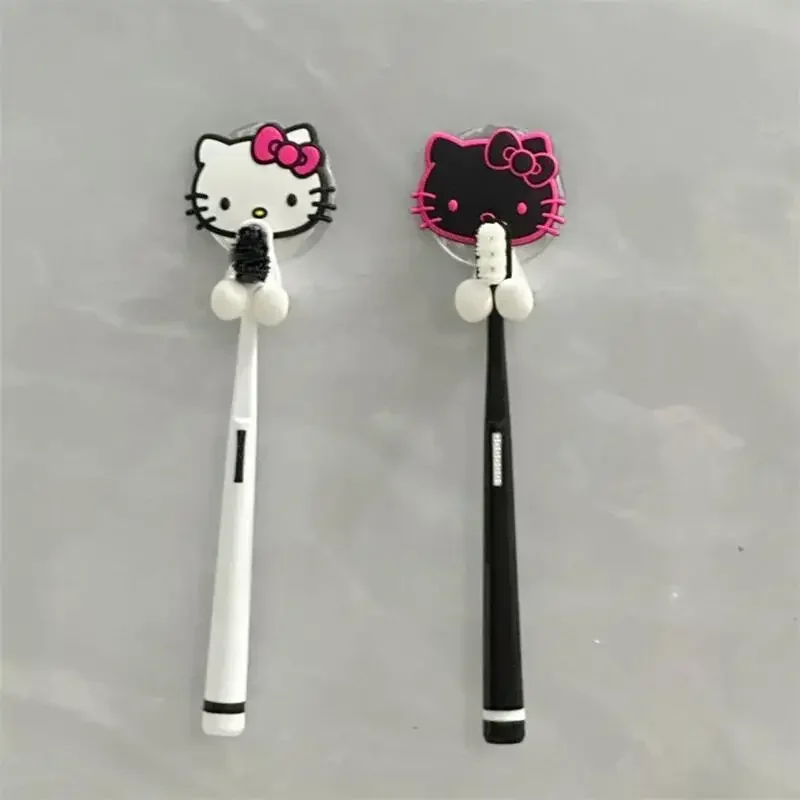 Sanrio Hello Kitty Electric Tooth Brush Holder Cute Anime Cartoon KT Cat Girl&Child Sucker Bathroom Accessories Holiday Gifts