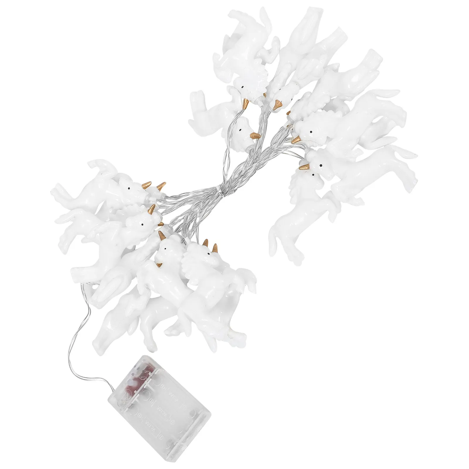 1セットのユニコーンライトストリング、クリエイティブな装飾用ストリングライト、屋外、屋内、パーティー、休日、寝室、家の装飾用、ウォームホワイト付き