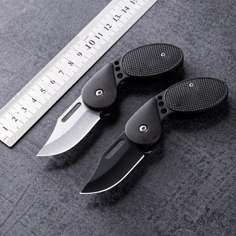 Outdoor Folding Knife Mini Multifunctional Zipper Knife Utility Knife Outdoor Survival EDC Gadget Keychain Pendant Pocket Knife