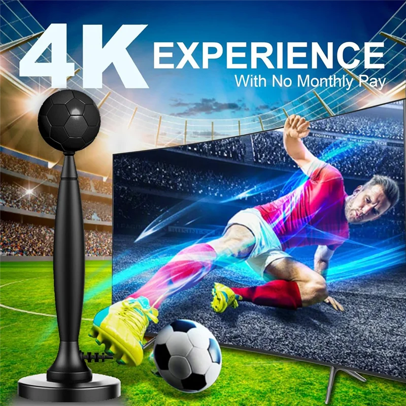 【Superdeals】هوائي تلفزيون عالي الدقة 4K/1080P محسّن، متعدد الاتجاهات، يتضمن مكبر الصوت، داخلي/خارجي، يمتد 120 أميالًا