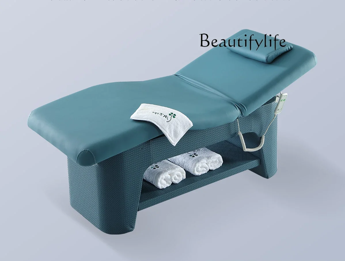 

Beauty Solid Wood Massage Couch Electric Foldable Massage Bed