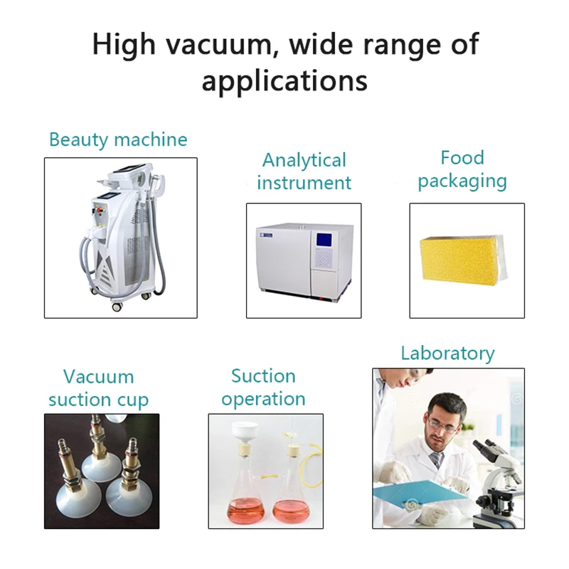 110V/220V Oil-free Vacuum Pump Beauty Equipment Pump Small High Negative Pressure Suction Pump Double Head Diaphragm Pump