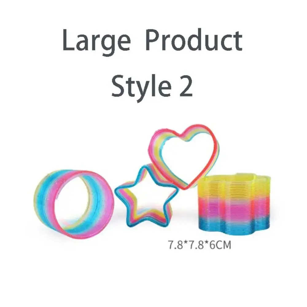 5pcs Multi-Shape Rainbow Magic Springs Toys Plastic Birthday Party Favors Creative Spring Coil Pinata Fillers Gifts Goodie Bag