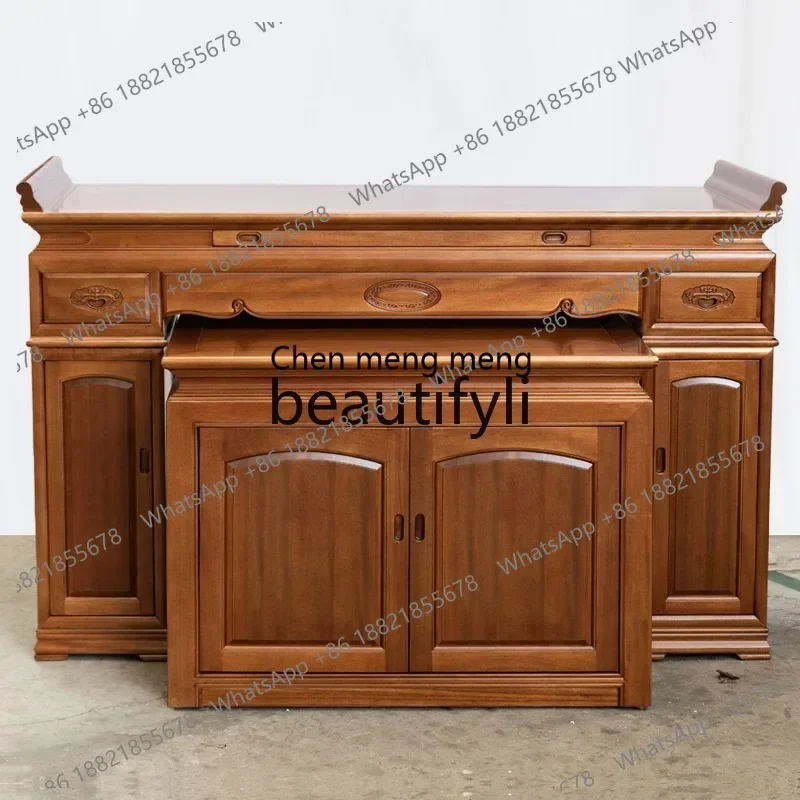 D5556 Solid wood table incense case new Chinese simple casket