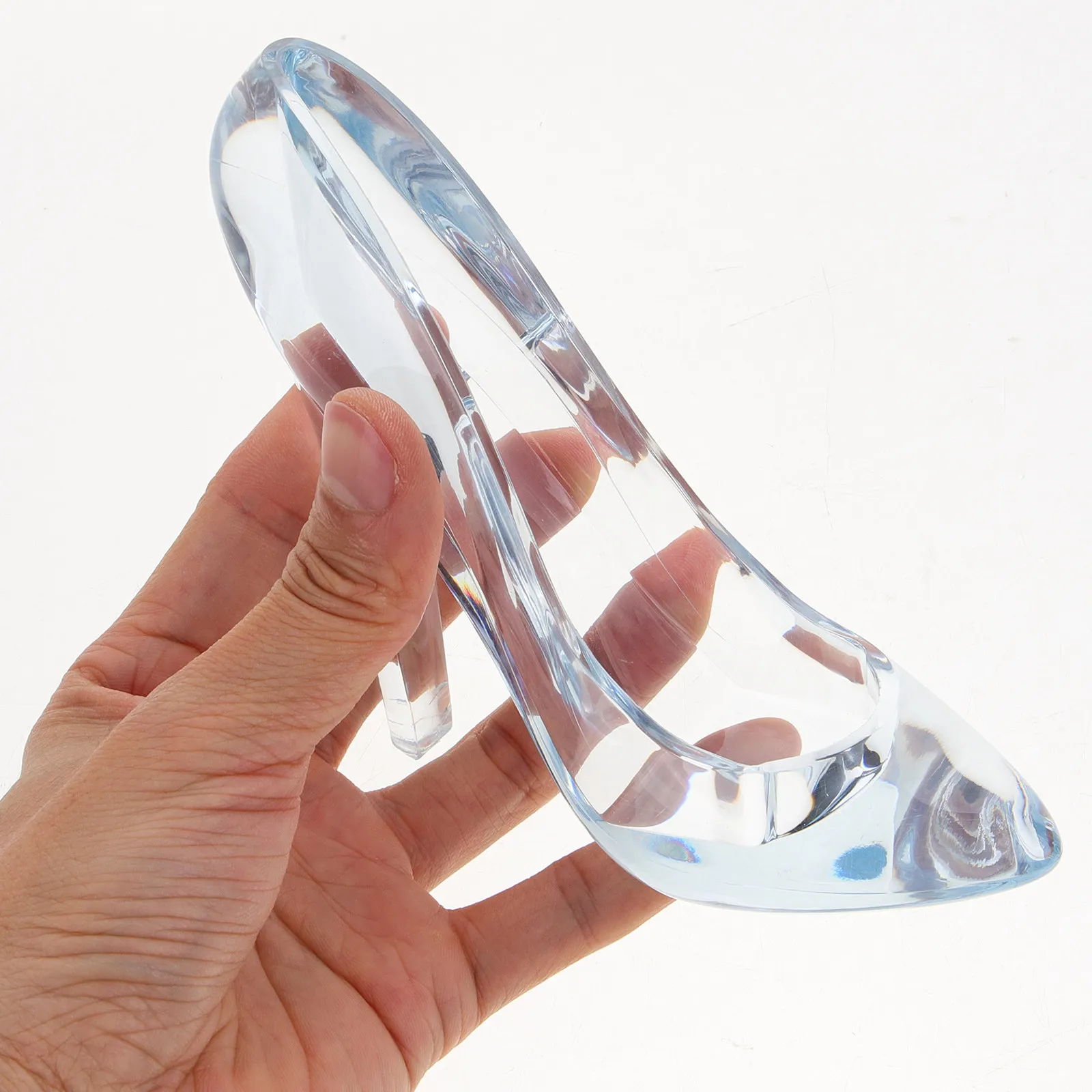 Princess Slipper Plastic High Heel Shoe Sculpture Decorative Candy Holder Tabletop Party Ornament Princess Slipper Figurine