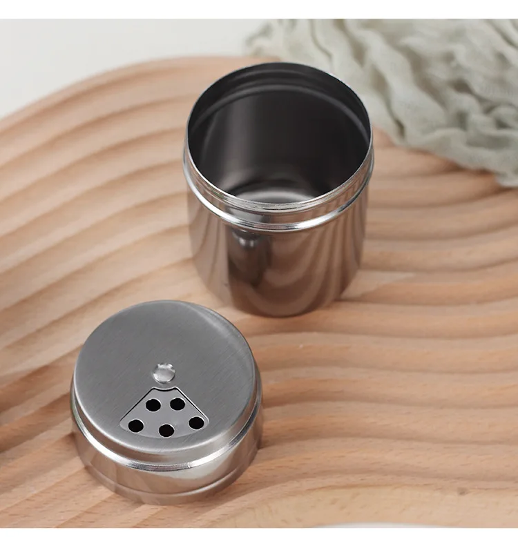 Barbecue Sprinkling Bottle Rotating Seasoning Bottle Stainless Steel Seasoning Tank Box Pepper Bottle Spice Tools Pepper Shakers