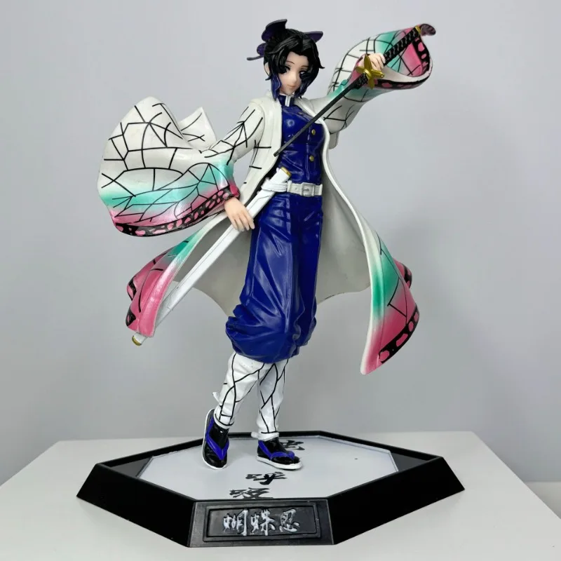 Demon Slayer Kimetsu no Yaiba Insect Hashira Shinobu Kocho Battle Action Figurine Desk Anime Model Toys Figures Gift 26.5cm