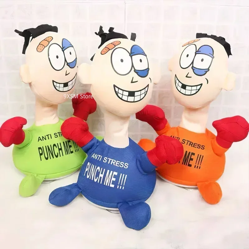 

Electric Plush Toy Punch Hit Me Villain Creative Vent Decompression Toys Doll Toys For Friends Funny Toys children or Adult Gift