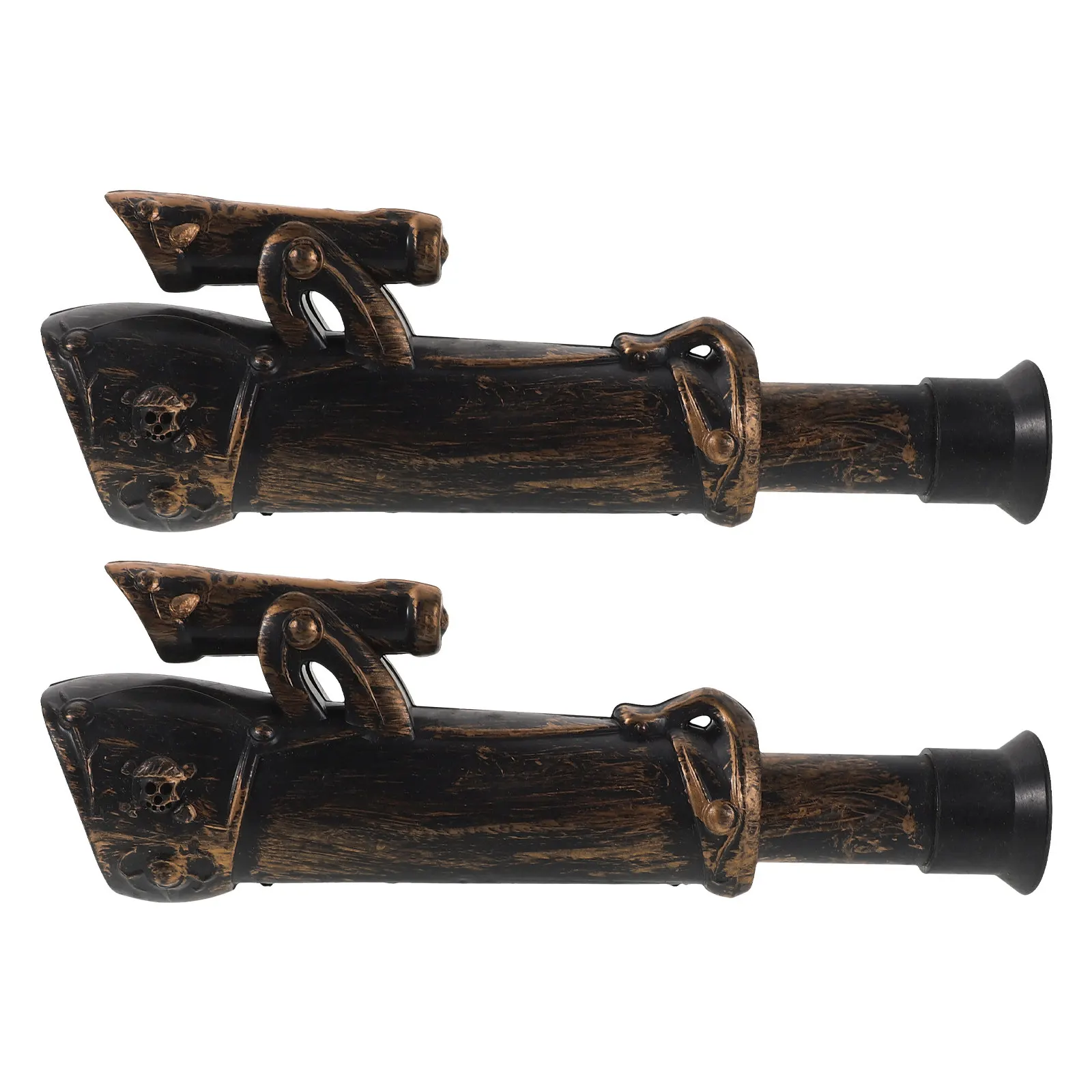 2Pcs Pirate Themed Collapsible Monocular Telescope Kids Cosplay Role Play Party Favor Portable Mini Telescope for Children