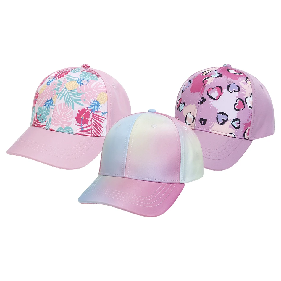 

Girls Family Matching Baseball Cap Sport Outdoor Adjustable Kids Hats Parent-Child Design Ponytail Hole Children Summer Caps