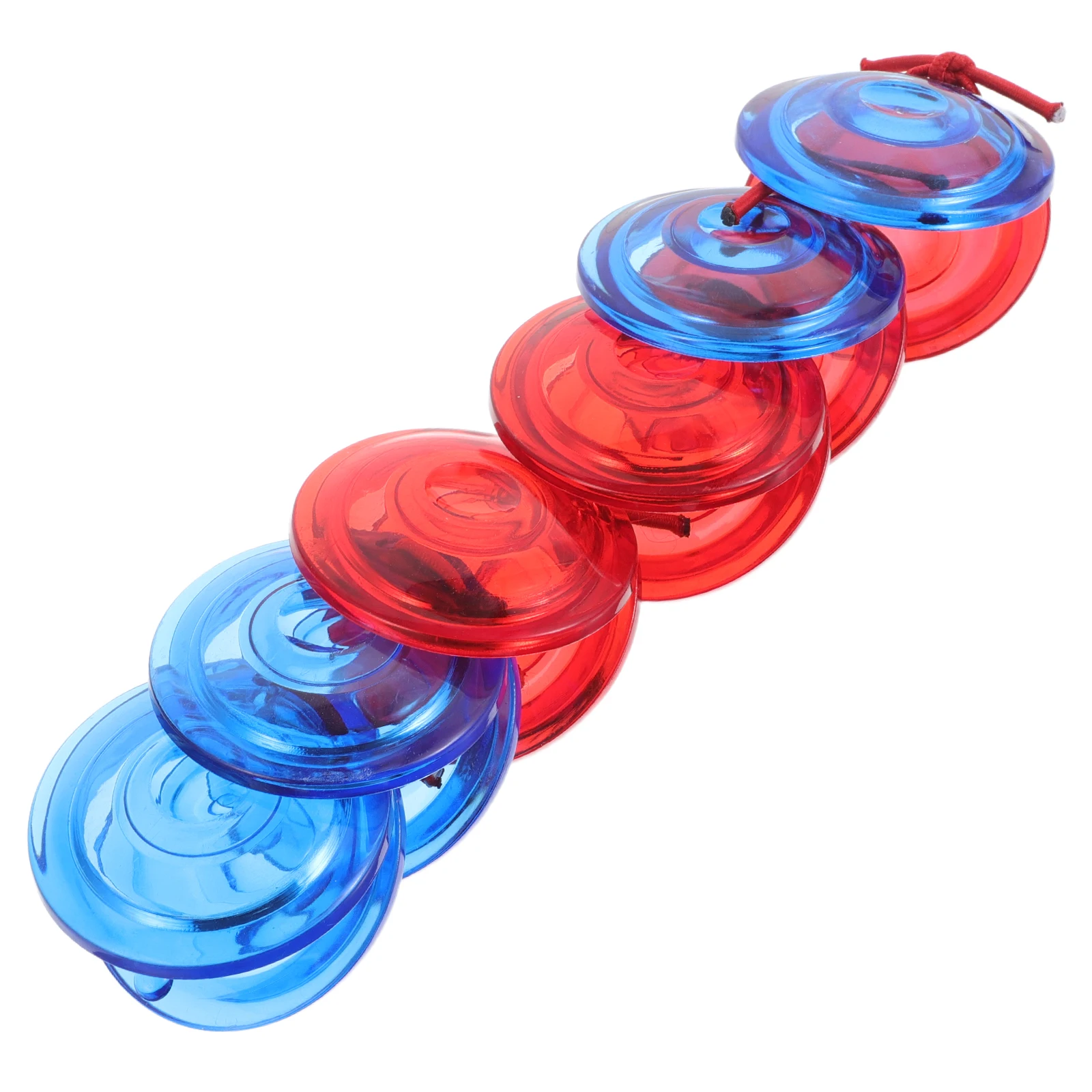 

6 pcs Kids Percussion Instrument Transparent Dance Board Red Blue Musical Toys Montessori Early Education Plastic