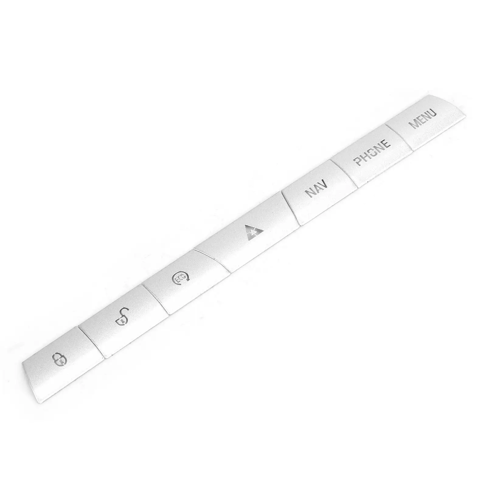 7Pcs Multimedia Panel Button Cover Sticker Silver Aluminium Alloy Fit for xf 2012 2013 2014 2015