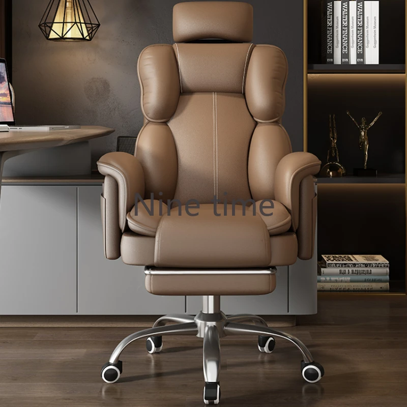 Roller Vintage Office Chairs Recliner Footrest Massage Hairdressing Office Chairs Professional Leather Silla Gamer Furniture