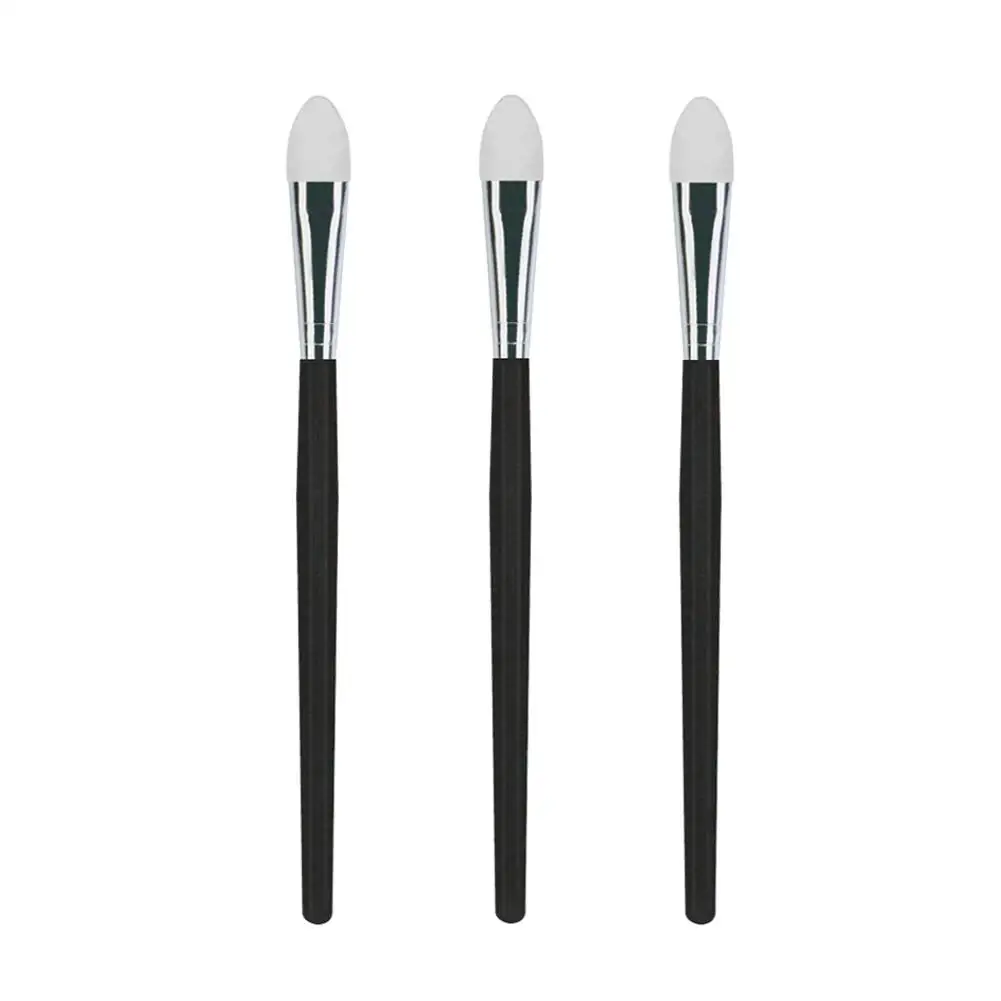 

3 Pcs Silicone Makeup Brushes for Eyeshadow and Lip, Cream or Liquid Application, Travel-Friendly