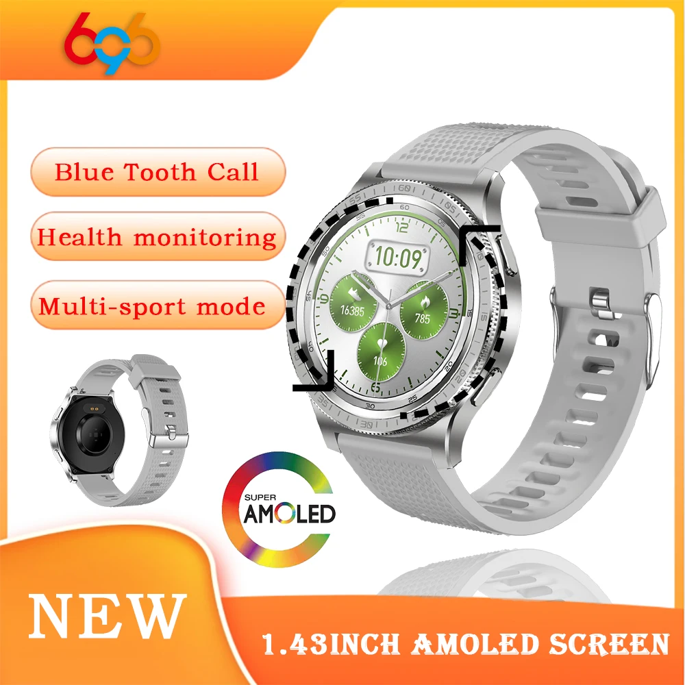 

Outdoor GPS Sports Smart Watches Men Rotating Physical Dial AMOLED Screen BT Call Waterproof Smartwatch Women Heart Rate Monitor