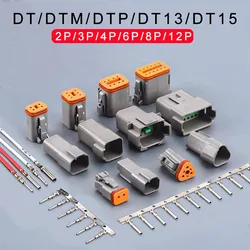 5/10/20 Sets Deutsch DT DTM/DTP/DT15/DT13 Waterproof Wire Automotive Connector Kit DT06-2S DT04-2P DT06-3S DT04-3P Sealed Plug