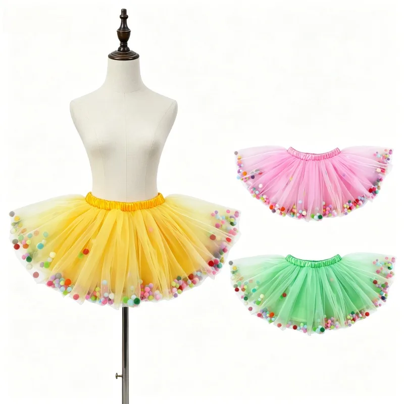 

Children's Mesh Tulle Skirt, Versatile Skirt for Birthday Parties and Stage Performances, Children's Day & Halloween Costume