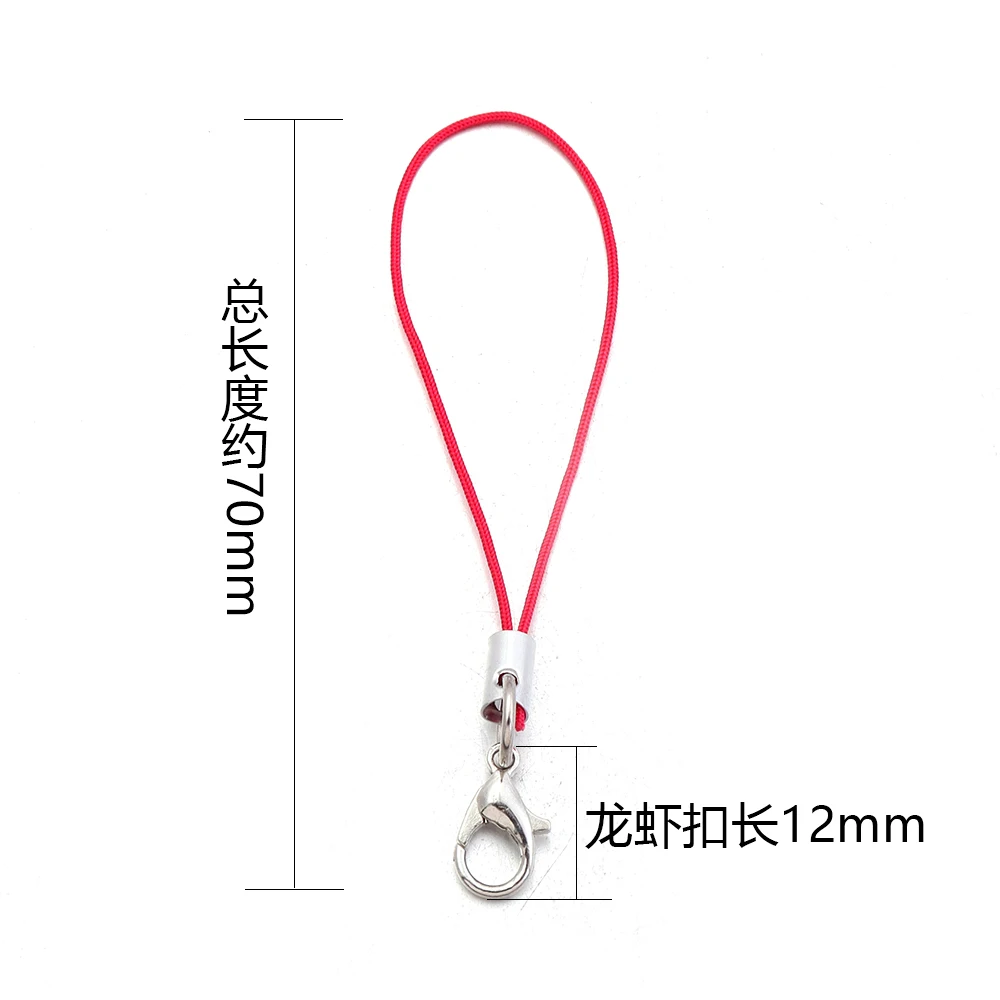 20/100 Stück Karabinerhaken-Schlüsselband, Handy-Lanyard, Polyester-Schlüsselanhänger, Charms, Schlüsselring für DIY-Schmuckherstellung – Detail 1