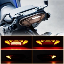 E24 Motorcycle LED Tail Lights with Turn Signal for Yamaha Tracer 900 GT 2017-2020 Tracer 9 GT 2021-2023 LED Taillight Brake Lig