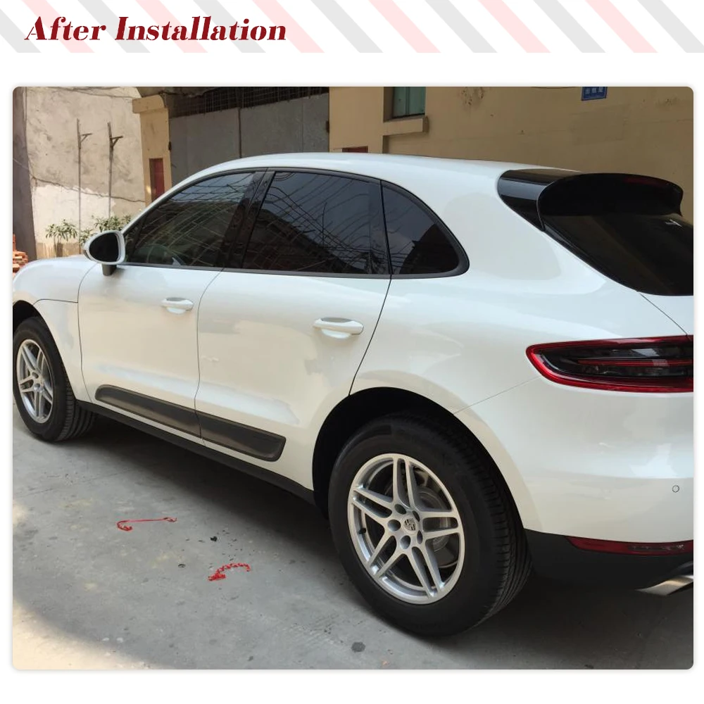 Car Side Door Trim Protector For Porsche Macan 2014-2020 Door Panel Trim Body Side Skirts Moulding Trim Prepreg Dry Carbon Fiber