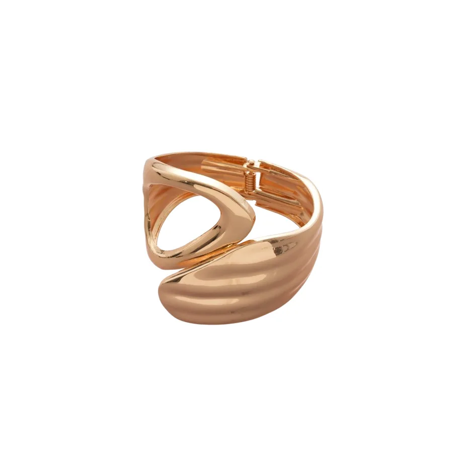 Garden Theme Irregular Geometric Hollow Cross Open Hand Bracelet Simple Exaggerated Design Lightweight Luxury Fashion Jewelry