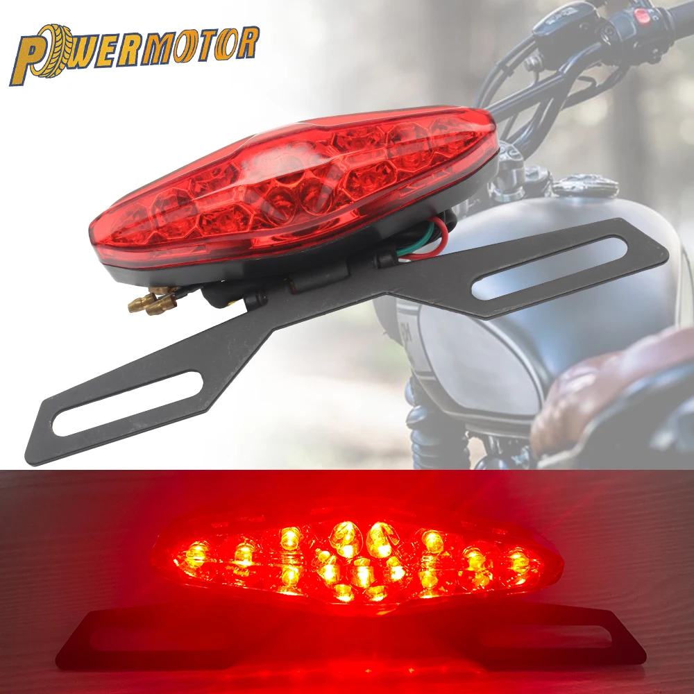 

Motorcycle Tail Light Stop Signal Rear Brake Flashing 12v Red for Yamaha Harley Honda Triumph Cafe Racer Softail Free Shipping