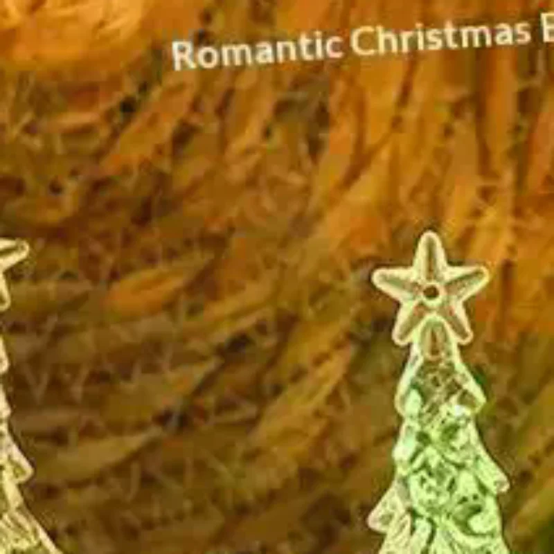 Crystal Christmas Tree Night Light Warm LED Glow Gift Shaped Base For Xmas Home Holiday Decorations Festive