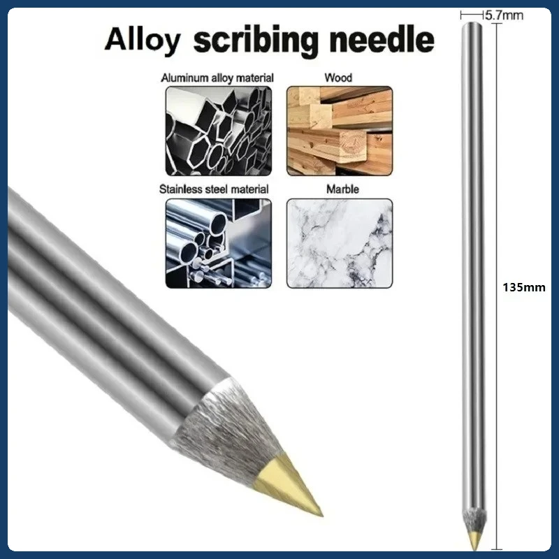 

1PC Alloy Scribe Pen Carbide Scriber Pens Metal Wood Glass Tile Cutting Marker Pencil Metalworking Woodworking Hand Tools Parts