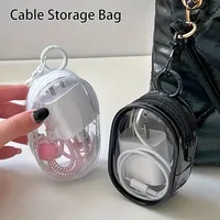 Transparent Cable Organizer Pouch | Travel Digital Charger Storage | Visible Multi-Use Organizer | Portable Wire Protection Bag