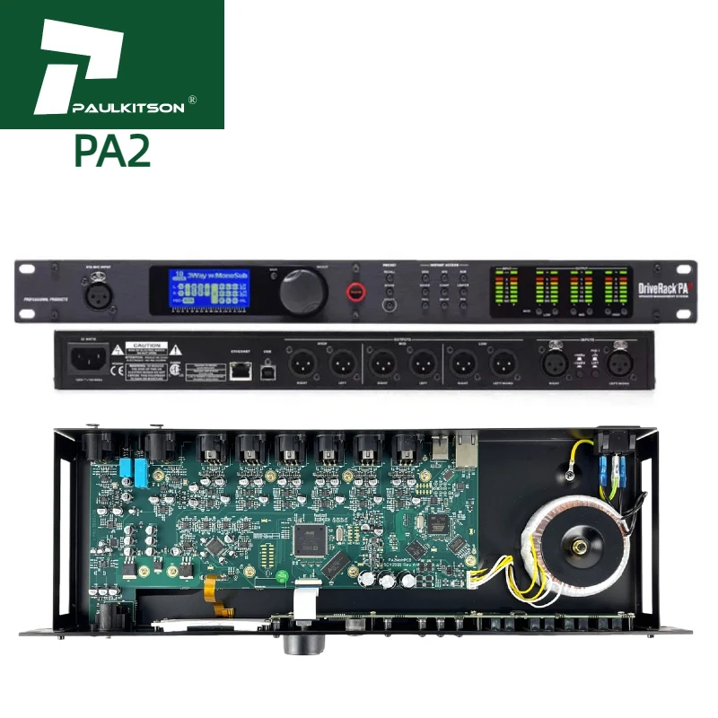 DriveRack Professional Digital DSP Audio Processor Active USB/XLR Metal Construction 4in8out Channels Stereo Pairing