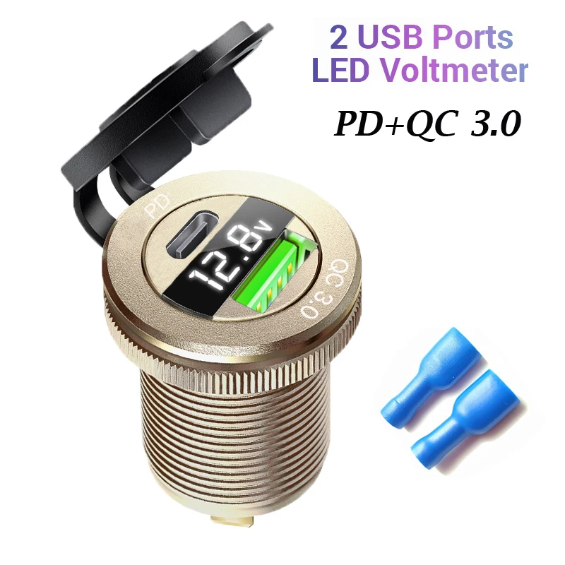 PD QC3.0 USB Fast Charger Socket Power Outlet Quick Charge 3.0 Dual USB Car Charger for Audi a3 8y a5 8t q7 b9 4m accessories