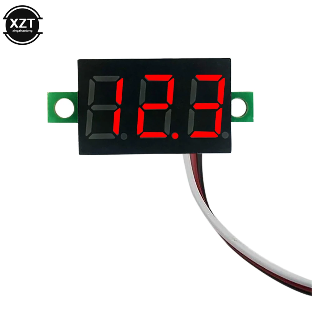 DC 0V-100V 0.28 Inch LED Digital Voltmeter Voltage Meter Volt Detector Monitor Tester Panel Car 12V 24V Red Green Blue Yellow