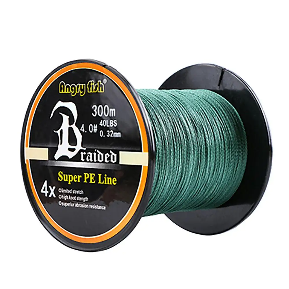 

Angry-fish Fishing Lines 300m 4 Strands Anti-bite Super Strong Braided Lines For Saltwater/freshwater