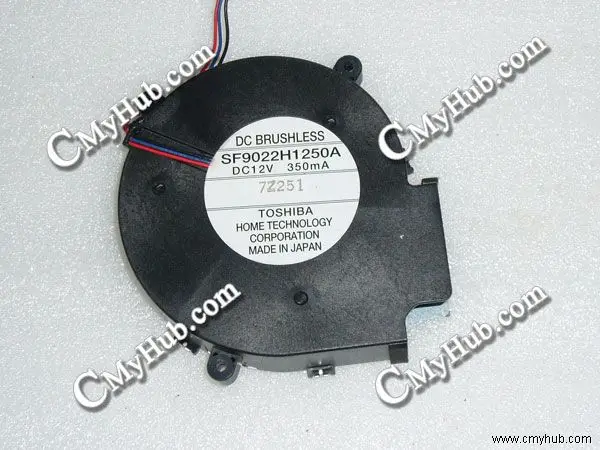 

Для Toshiba SF9022H1250A DC12V 350mA 3Pin 3Wire охлаждающий вентилятор SF9022H1250A