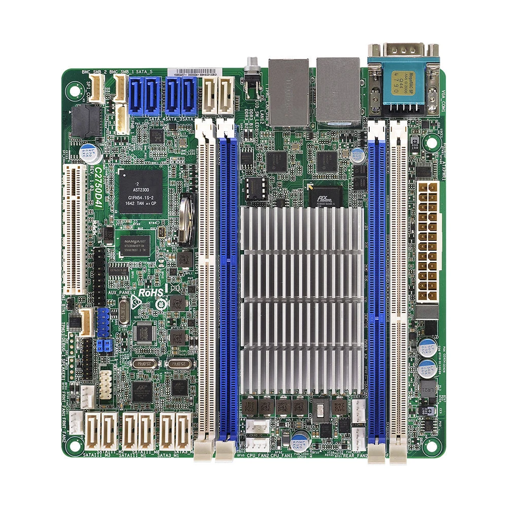 C2750D4I For ASRock Rack Server Onboard Motherboard CPU Supports IPMI12 SATA