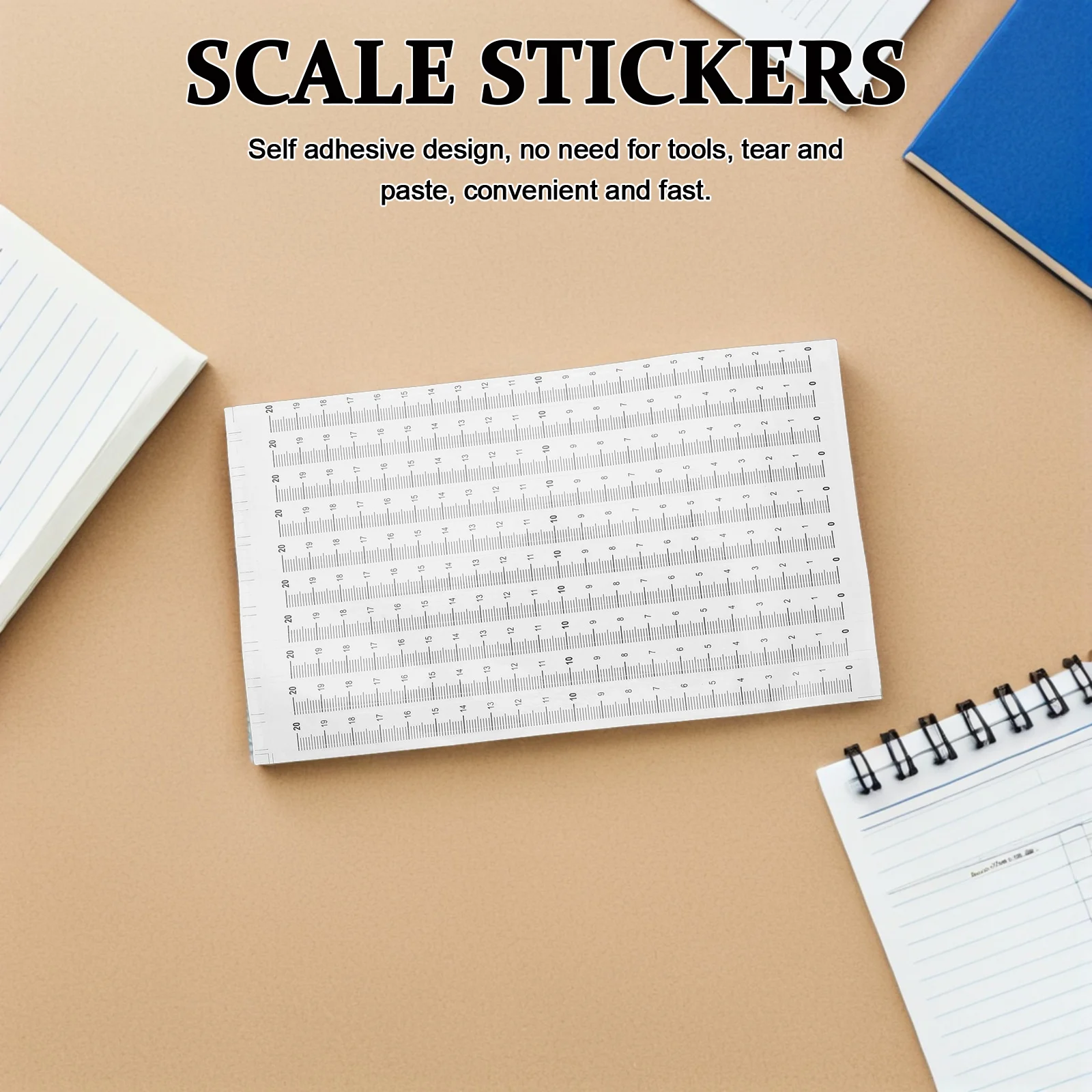

60Pcs Adhesive Ruler Tape Self Adhesive Metric Scale Ruler Stickers for Workbench Height Marking Desk Measuring Tape Sticker