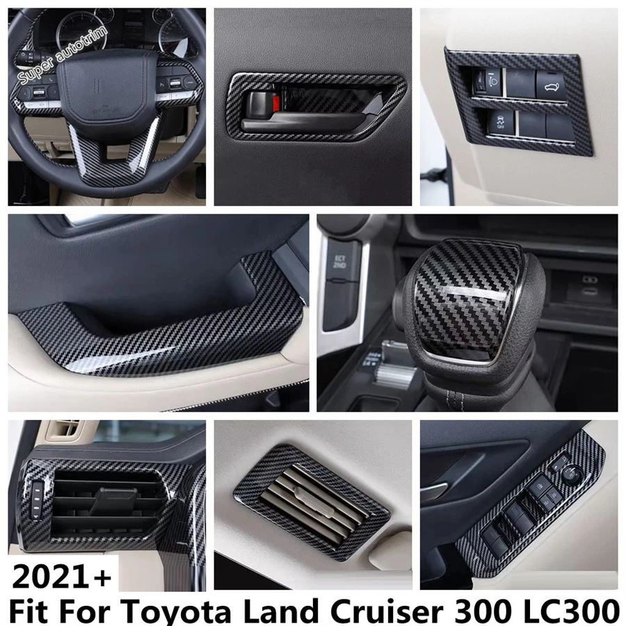 

Dashboard Air Conditioning AC Vent Outlet / Window Lift Cover Trim ABS Accessories For Toyota Land Cruiser 300 LC300 2021 - 2024