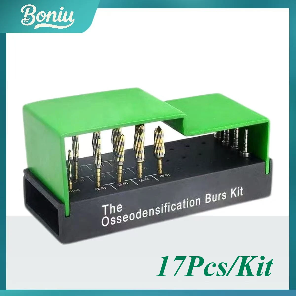 

17Pcs Dental Osseodensification Burs Kit Dental Implant Kit Maxillary Sinus Lift Drills Ridge Expansion Bone Cutting Material