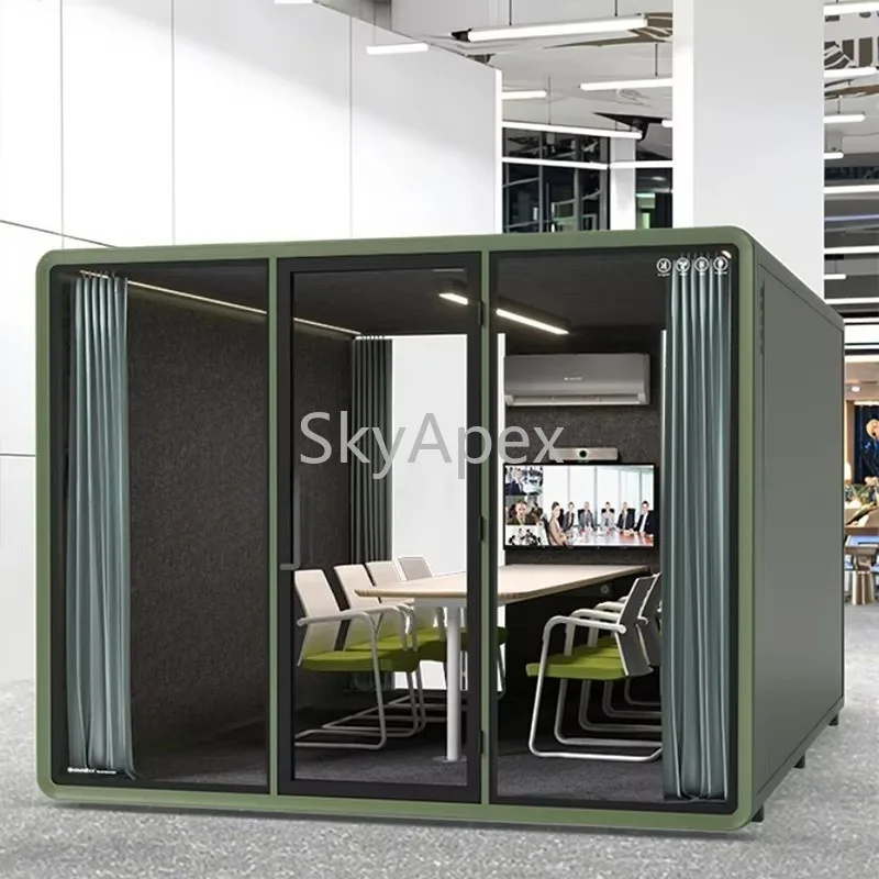 Outdoor Large Modular Sound Proof Booth Noise Reduction Courtyard Office Meeting Pod For Sale Easy Install Portable Durable Firm