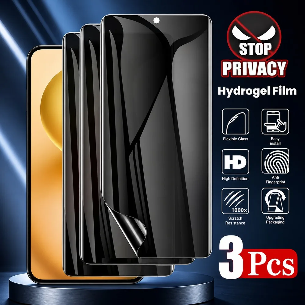 3 Stück Privatsphäre-Hydrogel-Folie für ZTE nubia Air Pro Red Magic 11S Pro Anti-Spy Displayschutz für ZTE nubia Red Magic 11S Pro+ HD