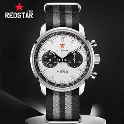 Red Star Chronograph Mechanical Original 1963 Movement st1901 Gooseneck 42mm Watch For Men Sapphire Luminous Wristwatch Pilot