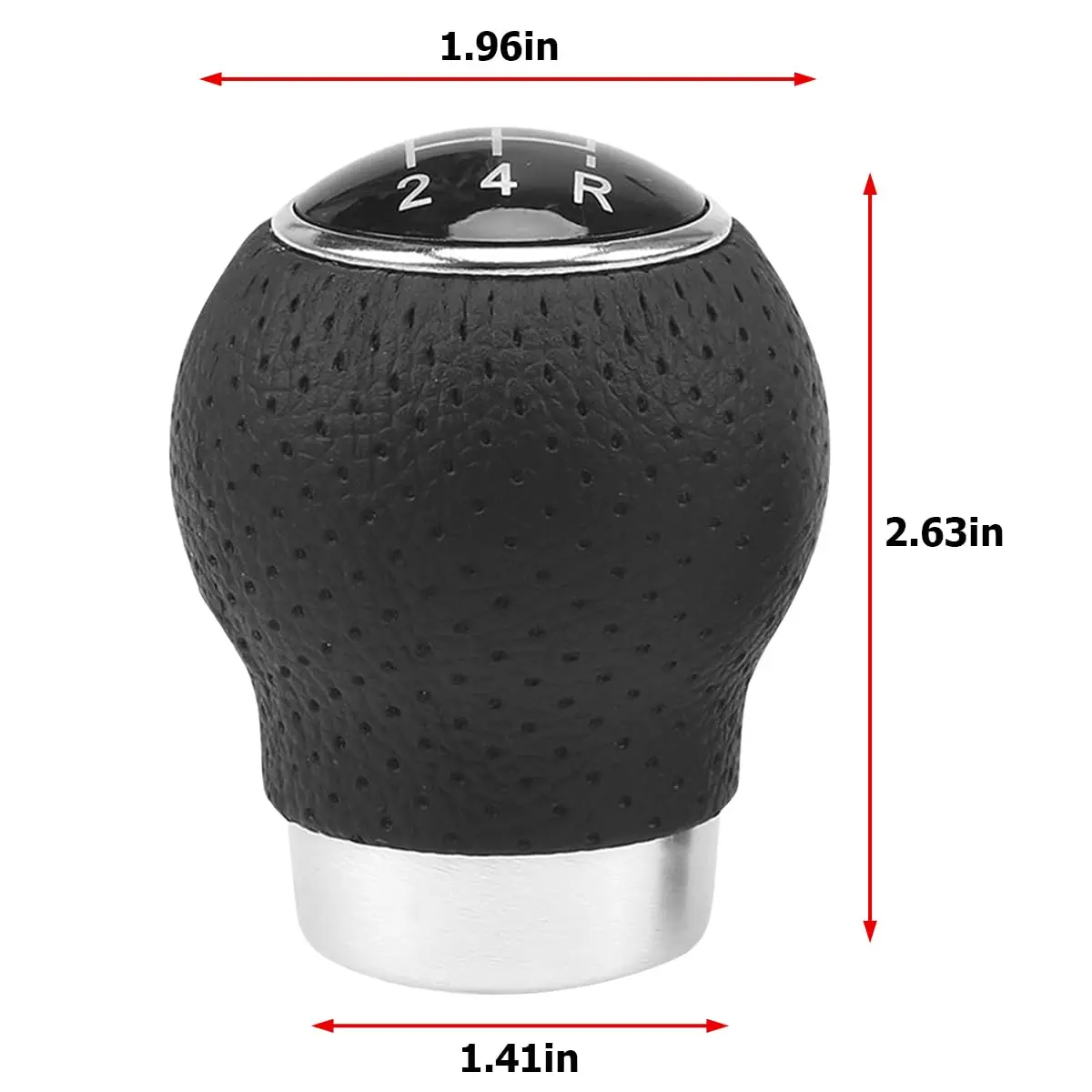 Universal black car interior modification gear shift knob，Includes shift ball and gear lever for five-speed manual transmission.