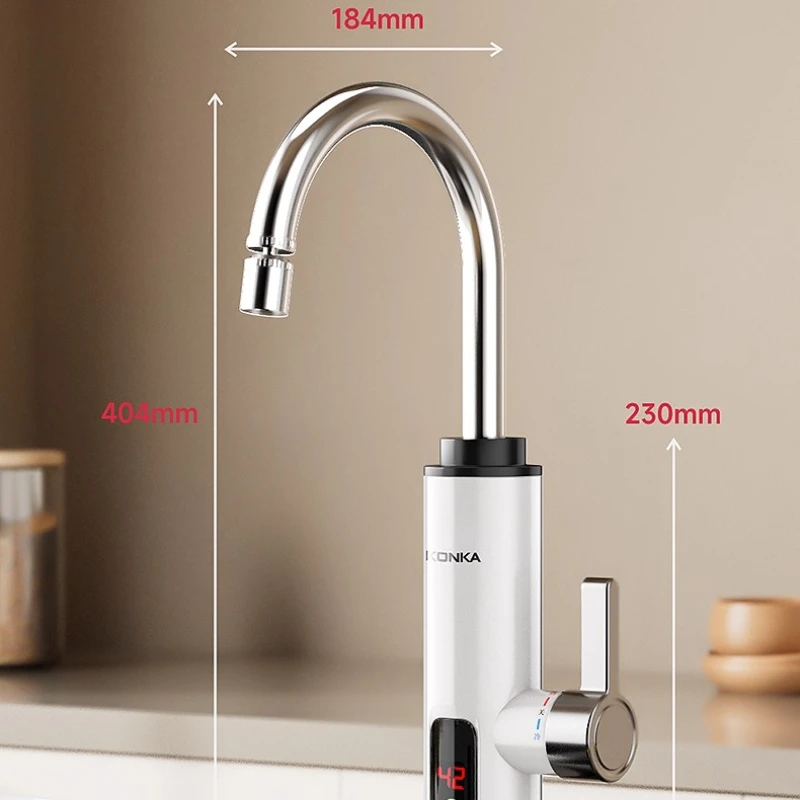 Rubinetto scaldabagno elettrico istantaneo, rubinetto per riscaldamento rapido in acciaio inossidabile 304 con controllo costante della temperatura per cucina