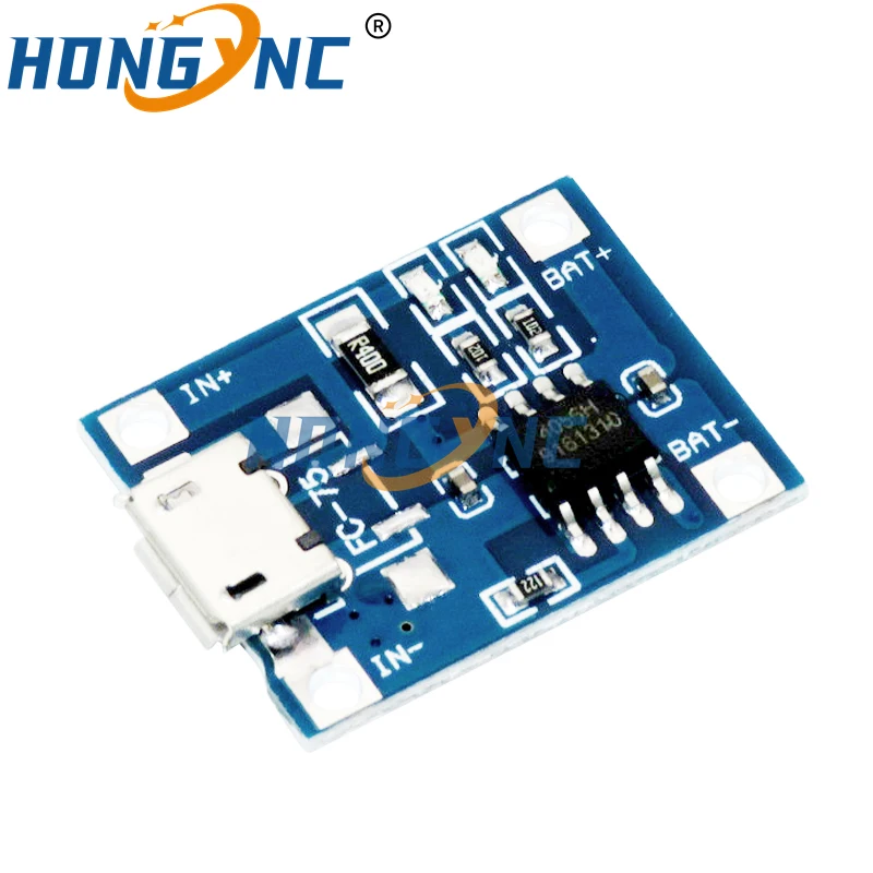 Type-C Micro Mini 5V1A 18650 TP4056 Lithium Battery Charger Module Charging Board With Protection Dual Functions 1A Li-ion