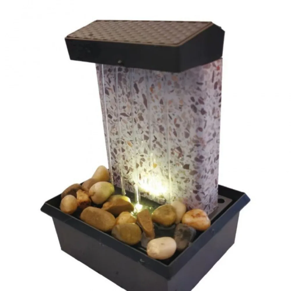 Modern Indoor Tabletop Fountain Zen Water Feature Desktop Ornament Decor For Office Desk Bedside Home Atmosphere Relief