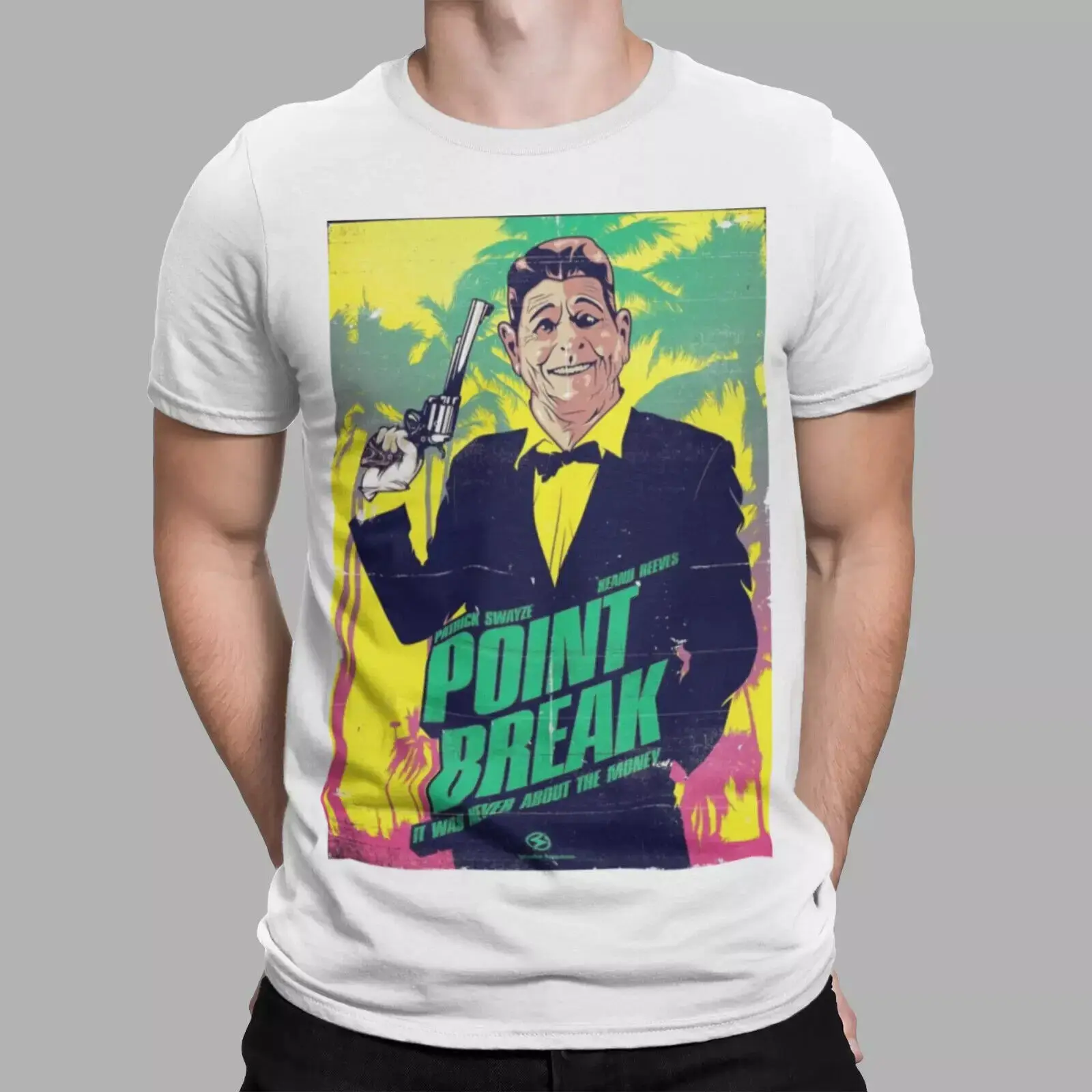 

Футболка Point Break The Ex Presidents Винтажный топ из фильма в стиле ретро Великобритания