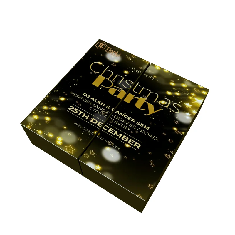 Customization.Wholesale Empty Advent Calendar Cardboard Box Custom Handmade Christmas Advent Calendar Digital Printing Packaging