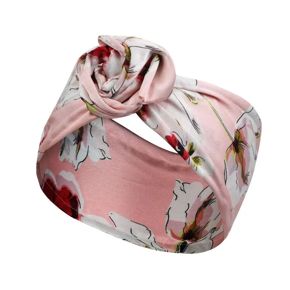 Nouveau tissu tissu fil bandeaux fil métallique Floral bandeau de cheveux chapeaux fille